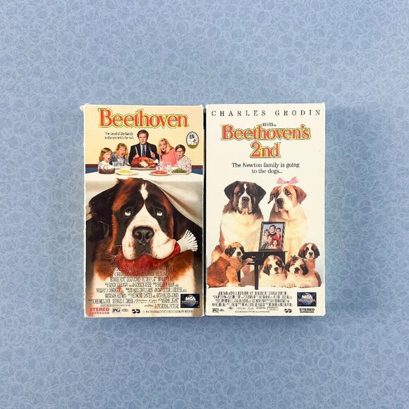 Beethoven 1&2 VHS Set –90s Family Classic – Vintage Dog Movies in Original Cases - Picture 1 of 7